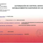 Acreditación Gobierno Cantabria - Psicóloga Online - Consulta Psicológica Online.